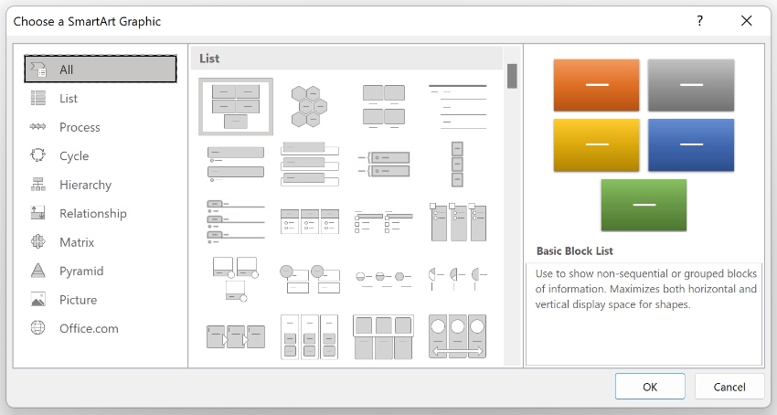 SmartArt graphic PowerPoint