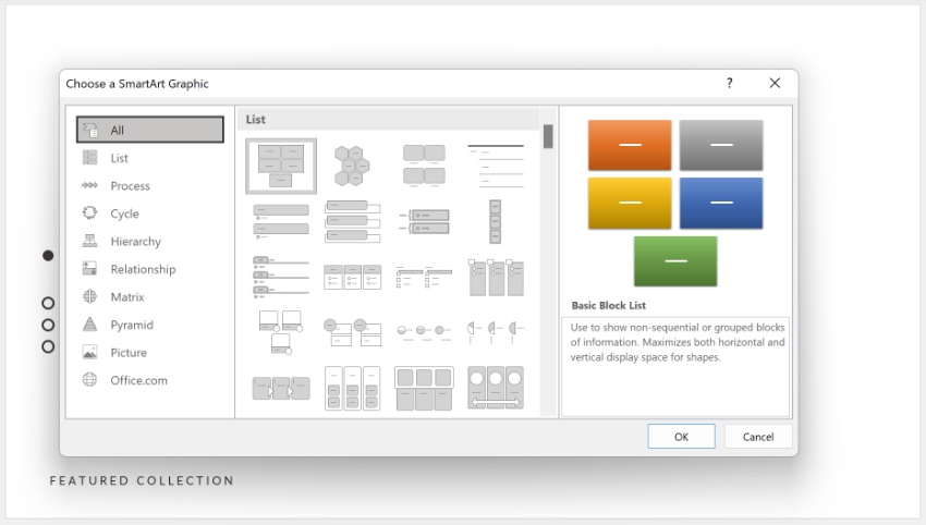 Types of SmartArt PowerPoint
