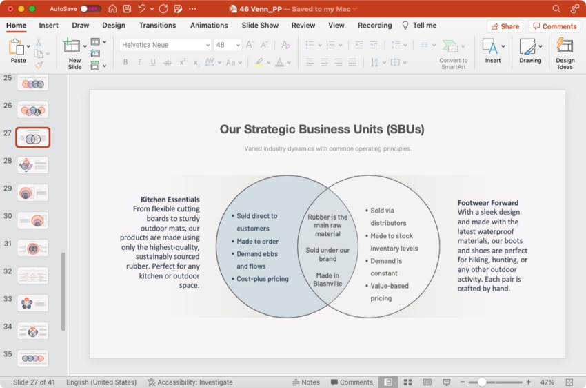 PowerPoint create Venn diagram in PowerPoint