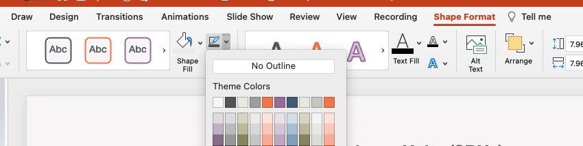 Shape outline PowerPoint template