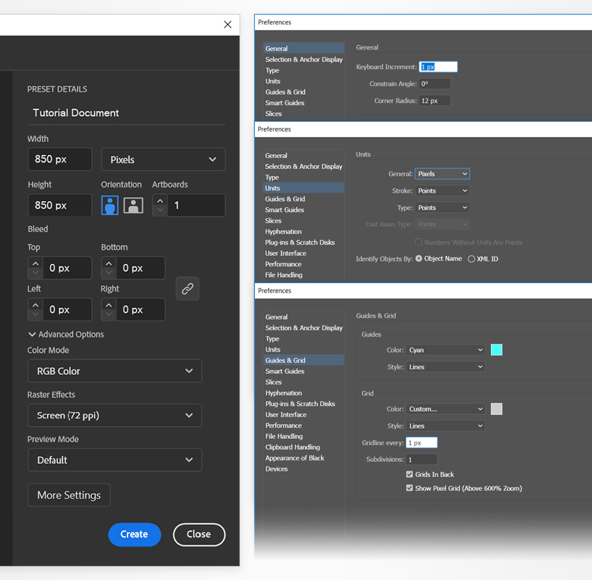 illustrator new document
