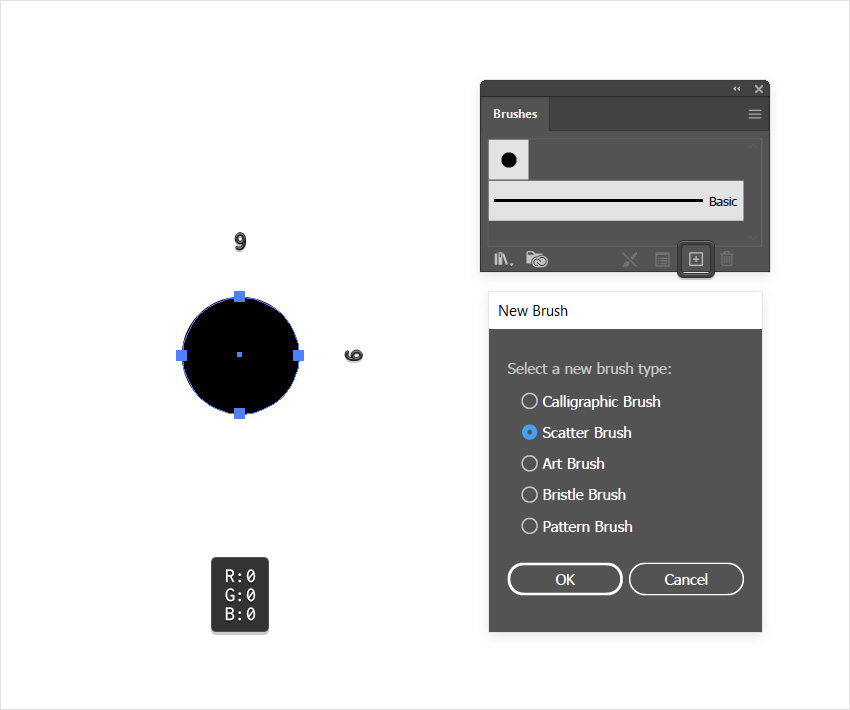 circle scatter brush