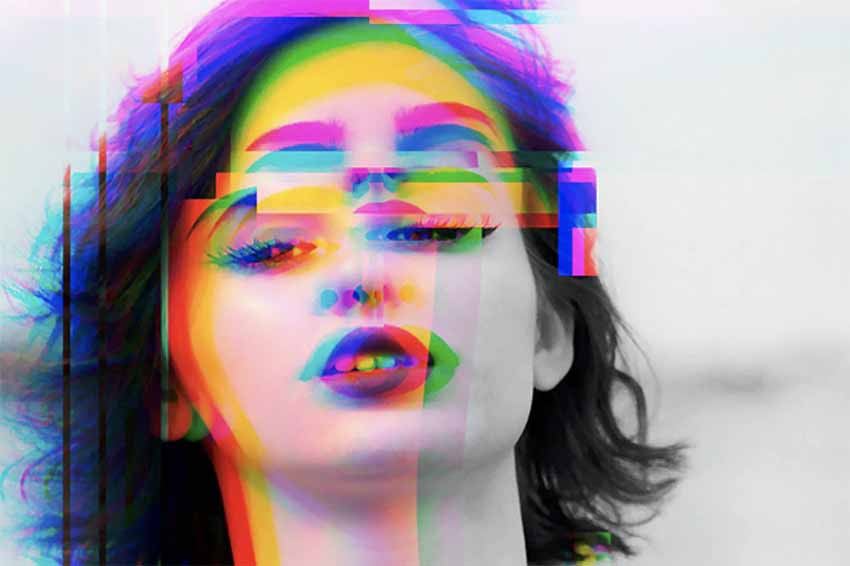Modern Photoshop Glitch Effect