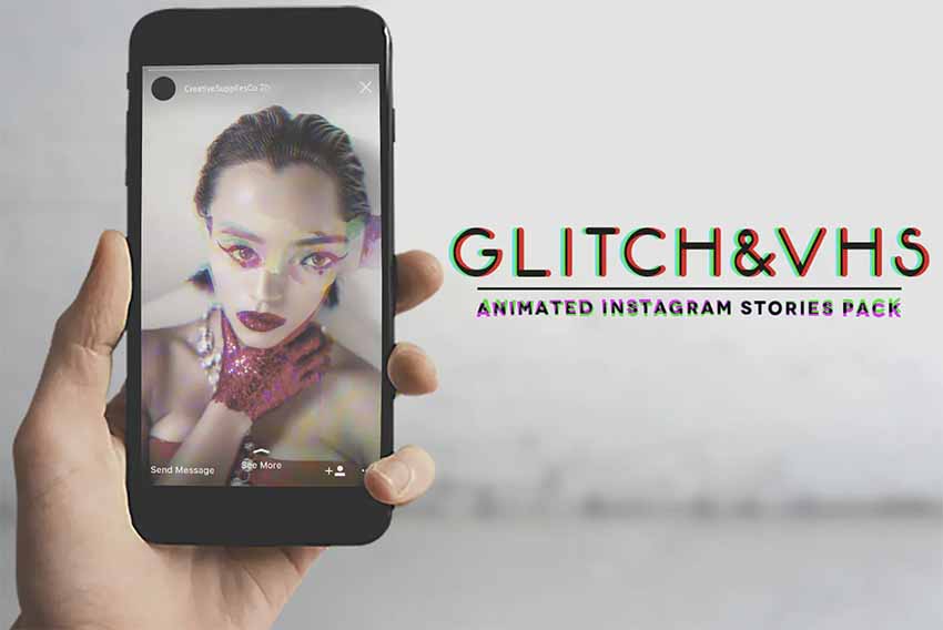 Glitch & VHS Effect Photoshop