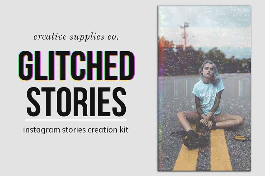 Glitching Effect Stories Kit