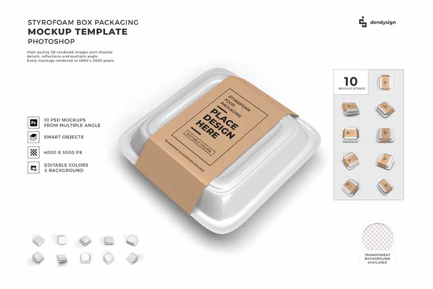 Styrofoam Packaging Photoshop Templates