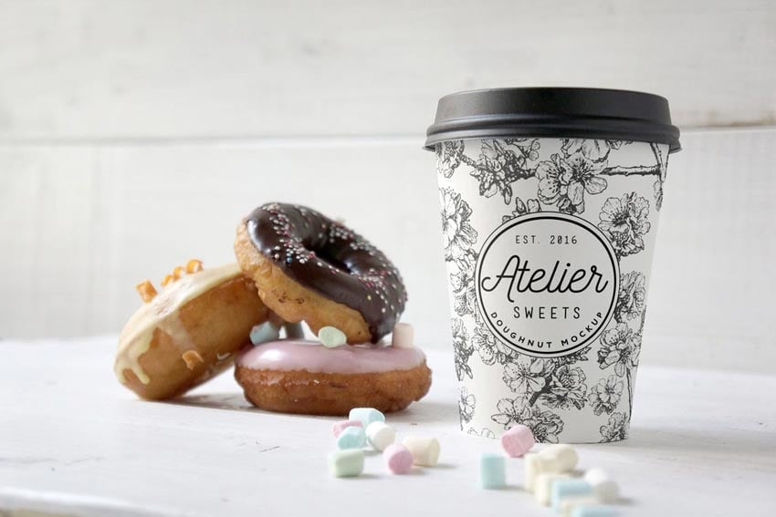 Coffee Doughnut Mockup