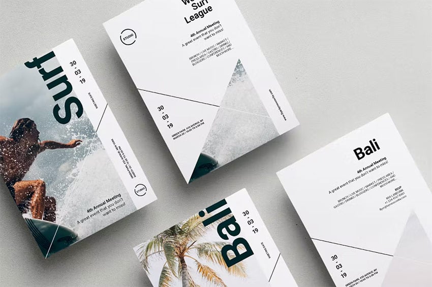 Creative Flyer Design With Lines