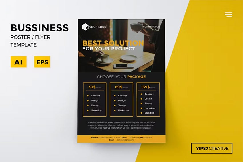 Flyers for Advertisement With Pricing 