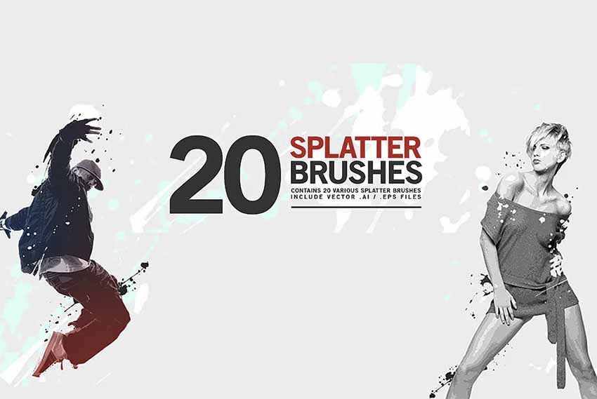 Splatter Brushes for Photoshop