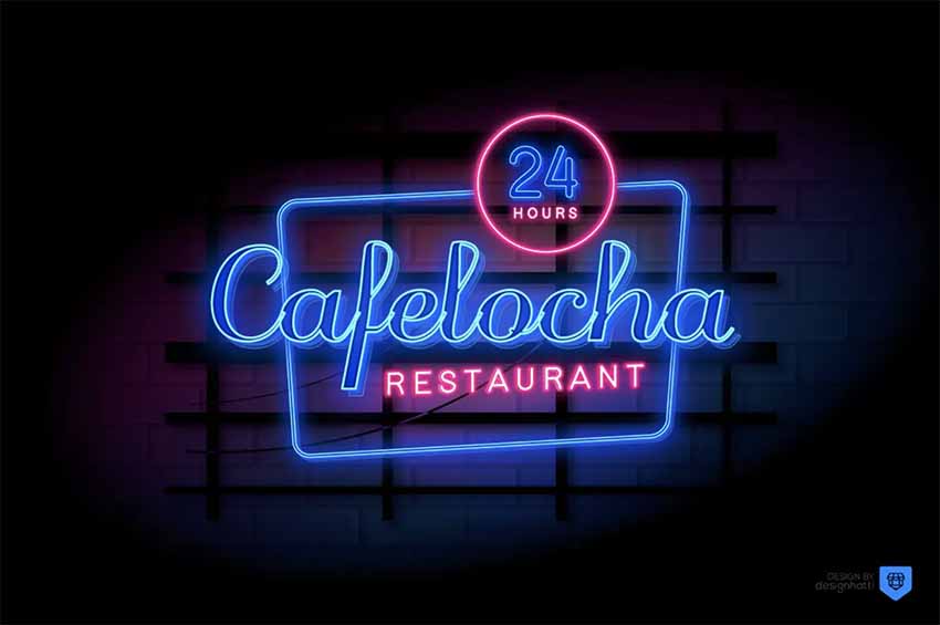 Neon Text Effect Photoshop