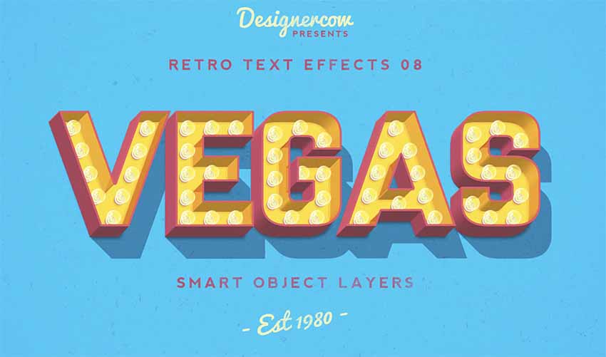Retro Text Effects Photoshop
