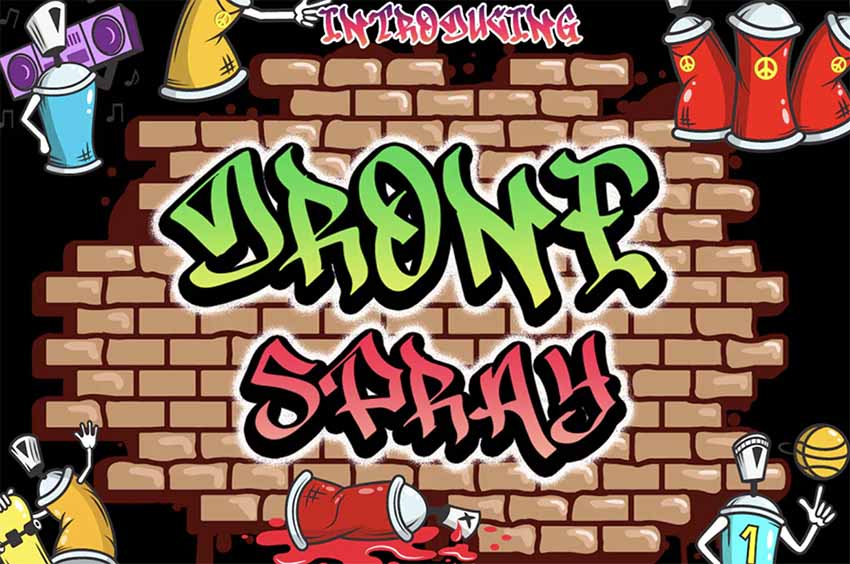 Drone Spray Cool Graffiti Fonts