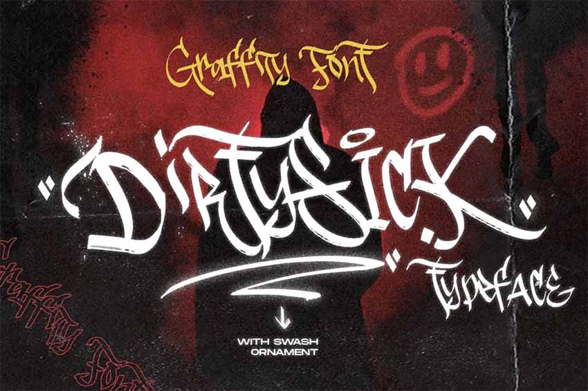 Dirty Sick Cursive Graffiti Font 