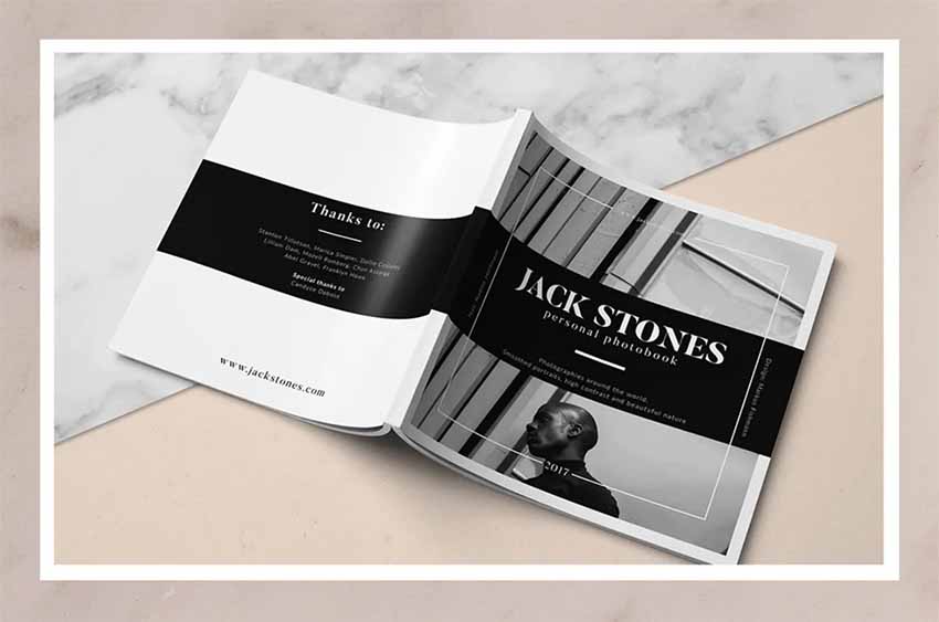 Square InDesign Portfolio Template