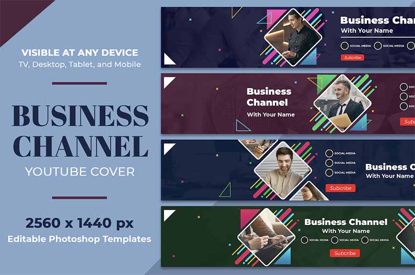 Business YouTube Banner PSD