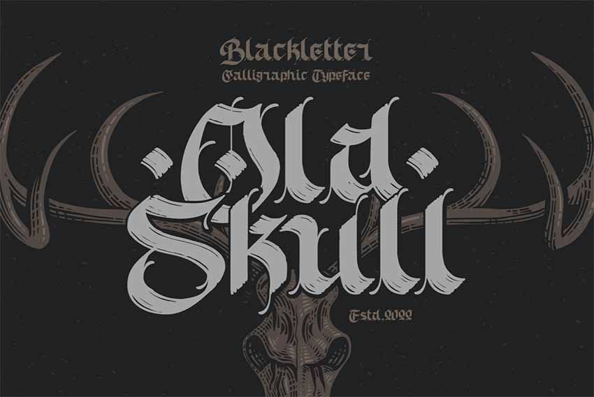 Old Skull Gothic Calligraphy Font
