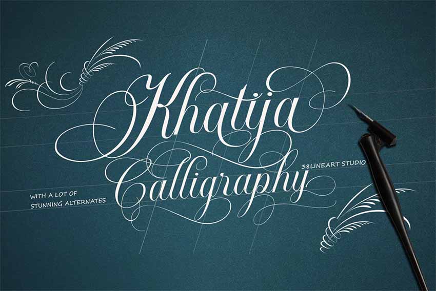 Khatija Old English Calligraphy Font