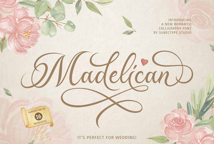  Madelican Calligraphic Letters 