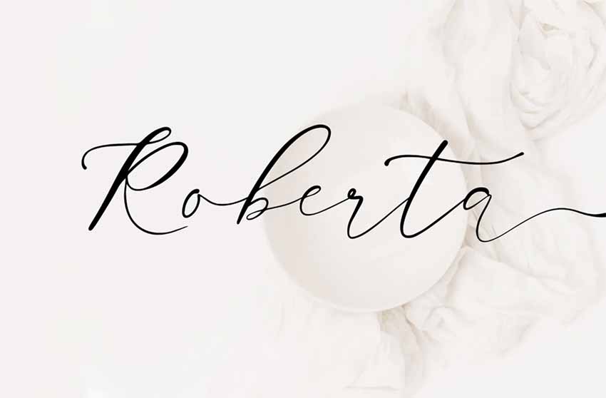 Roberta Calligraphy Script Tattoo Font