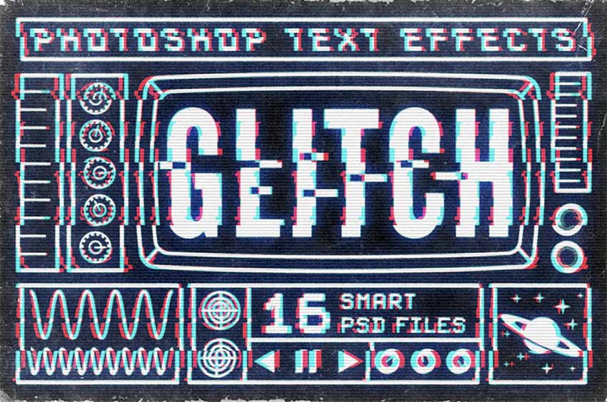 Photoshop Glitch Text Effects
