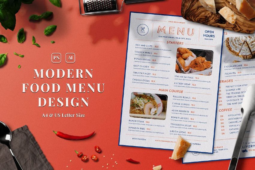 Modern Food Menu