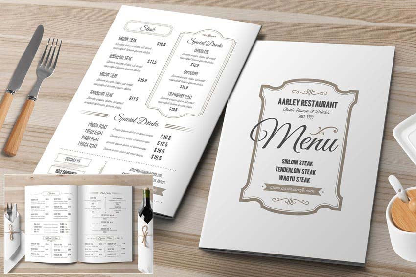 Simple Restaurant Menu
