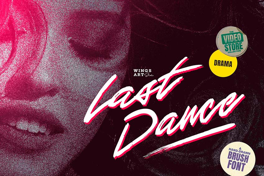 Last Dance: Movie Inspired 80s Retro Font