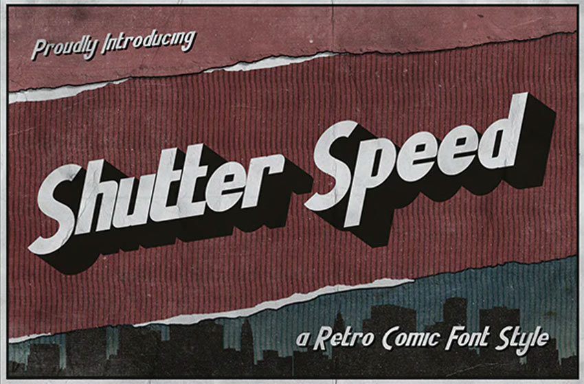 Shutter Speed: Comic Retro Fonts