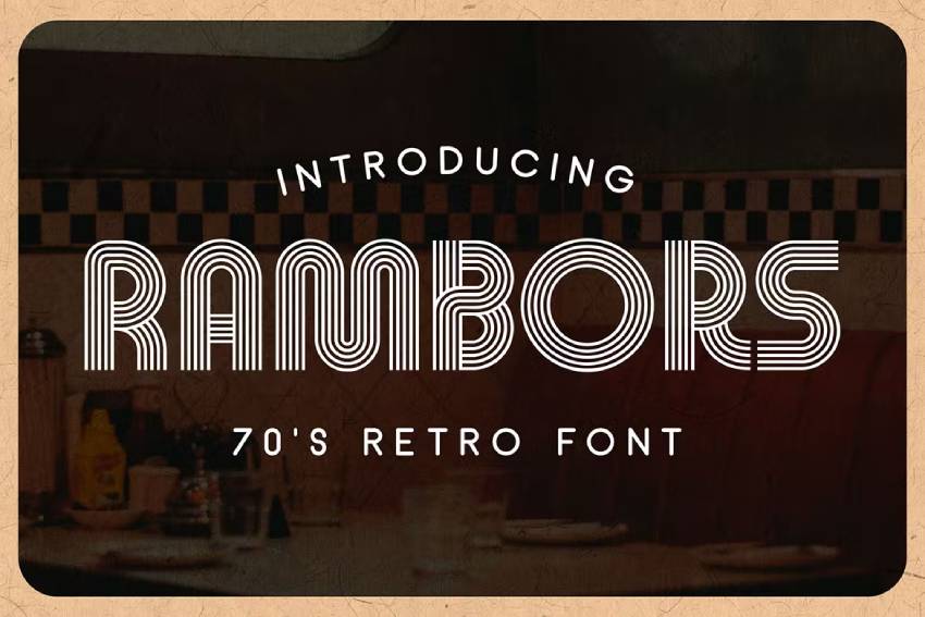 Rambors: 70s Retro Font