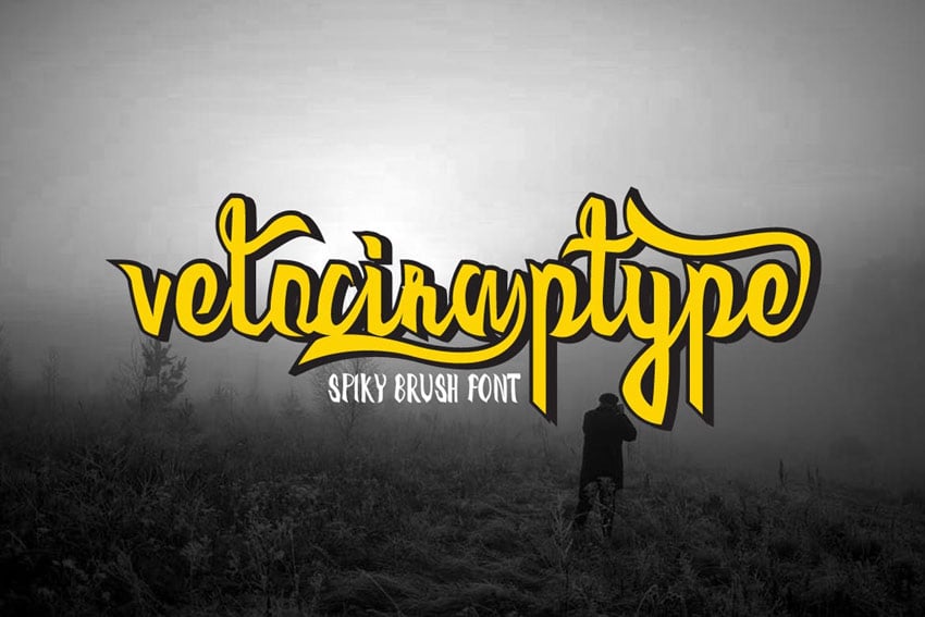 Velociraptype Retro Cursive Font 