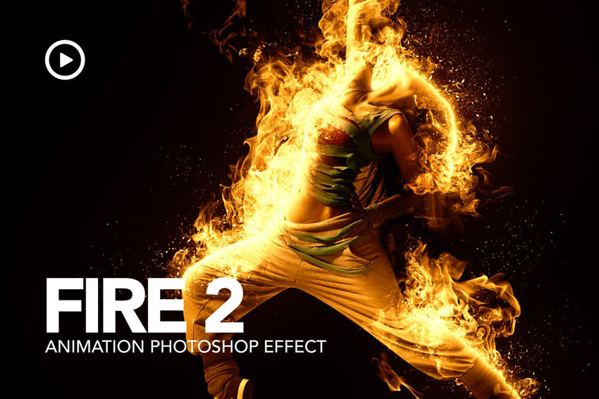 Fire Photoshop Animation Templates