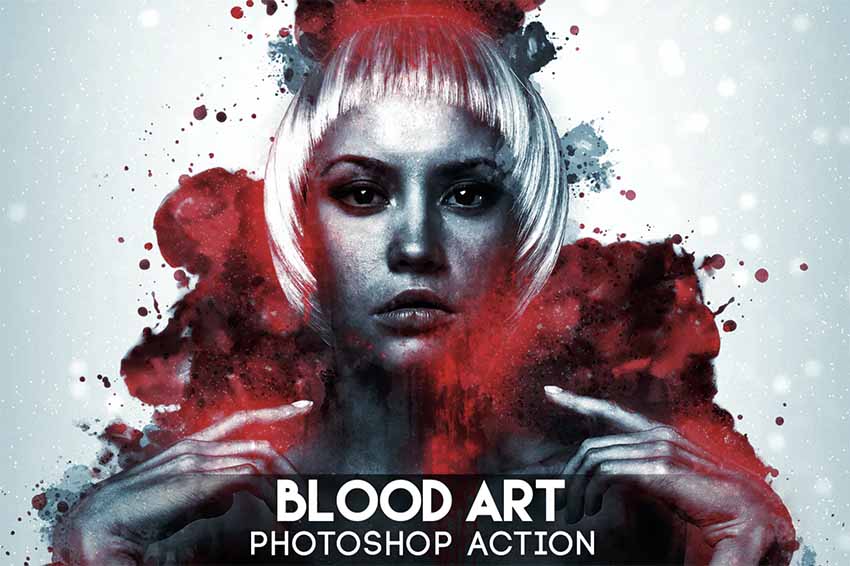 Blood Art Portrait Photoshop Action