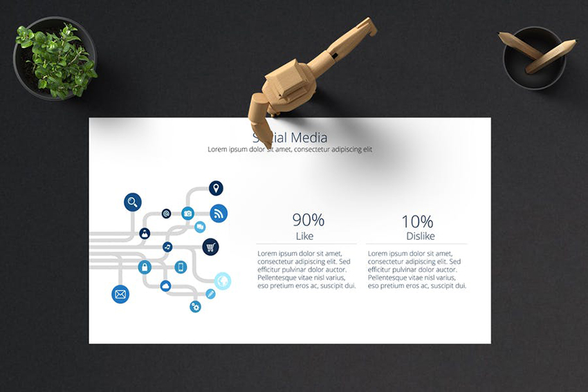 Modern graphics in a template