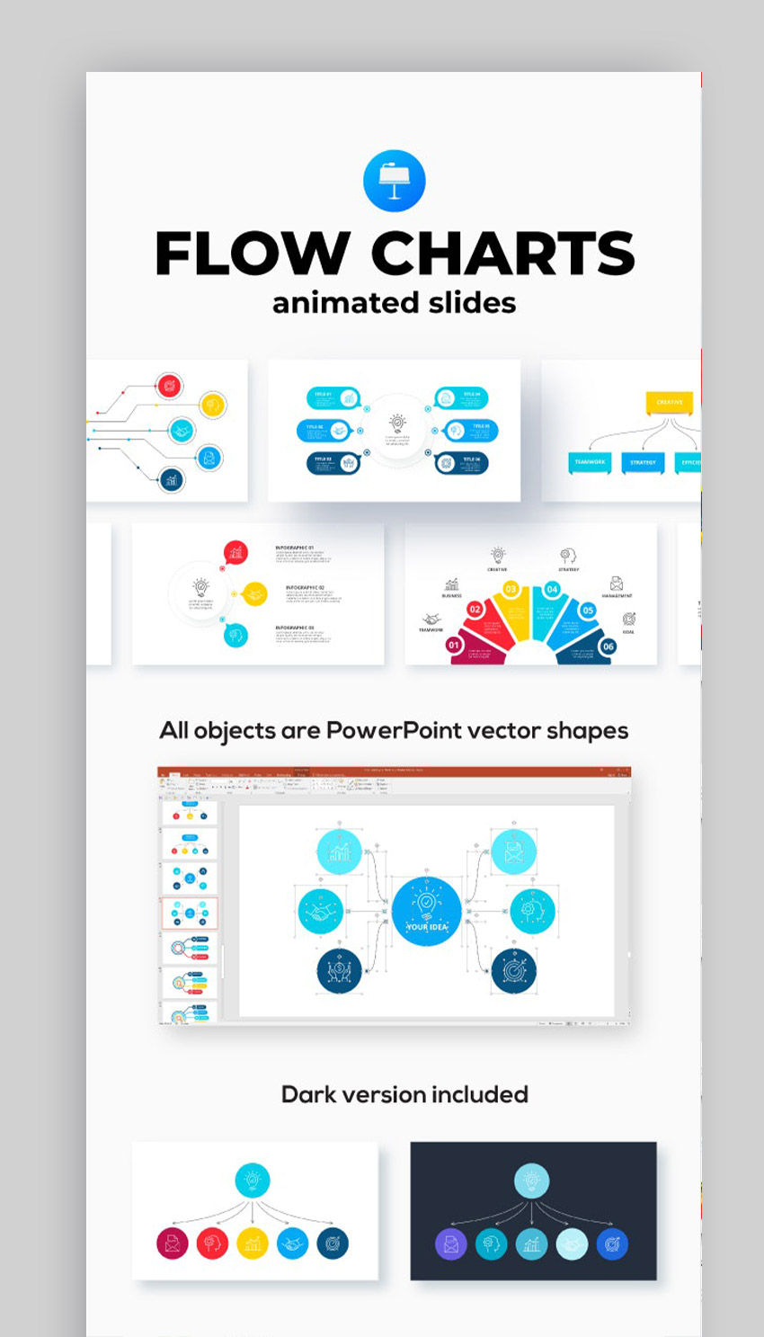 Flowcharts Keynote Infographics Presentation