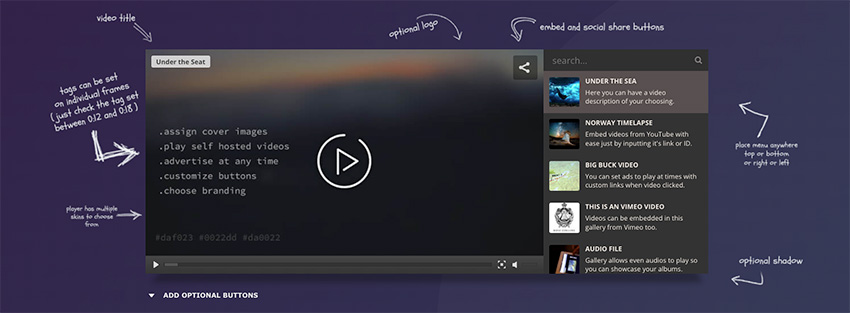 Video Gallery Wordpress Plugin /w YouTube, Vimeo, Facebook pages