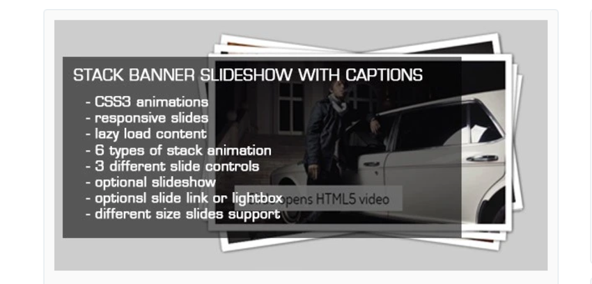 jQuery Stack Banner Slideshow with Captions