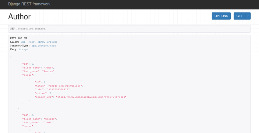 URL and other information provided