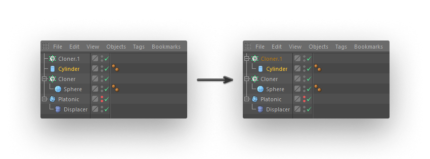 Click and drag the Cylinder