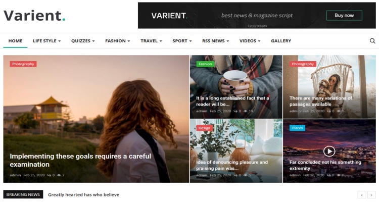 Varient - News & Magazine Script