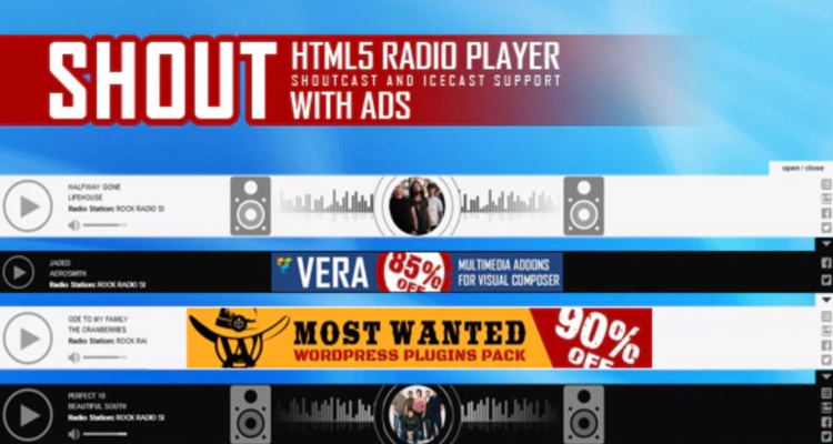 SHOUT - HTML5 Radio Player With Ads