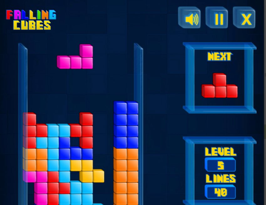 Falling Cubes - HTML5 Arcade Game
