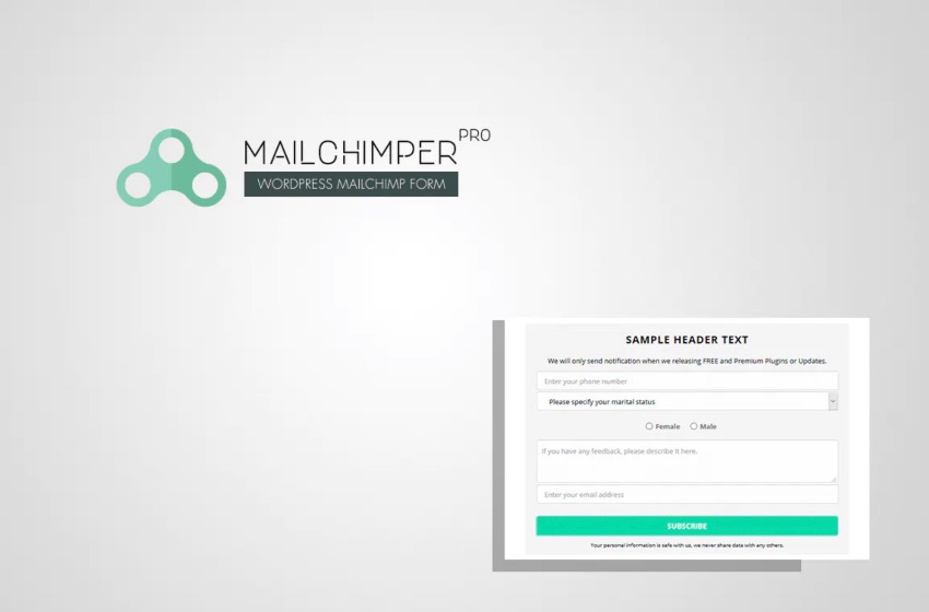 MailChimper PRO - Formulario de suscripción a Mailchimp para WordPress
