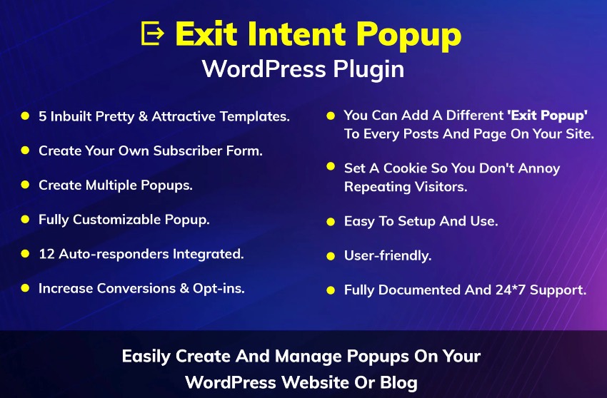 Plugin de WordPress para popup de intención de salida