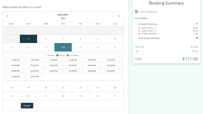Cleanto Online bookings management system for maid services and cleaning companies