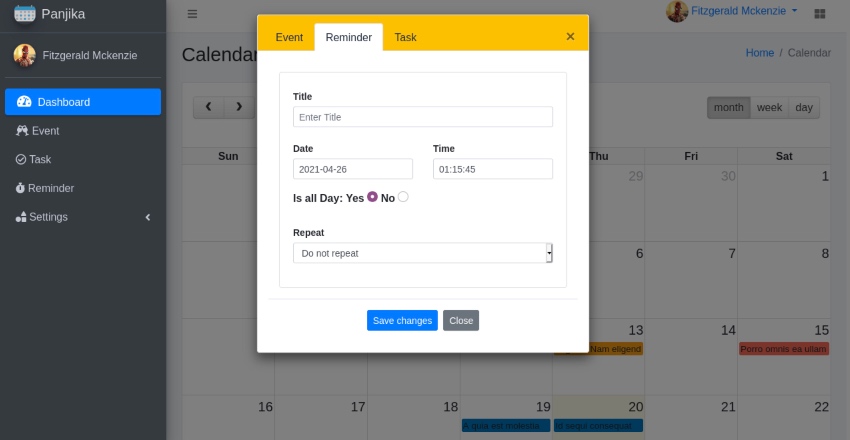 panjika-laravel-calendar