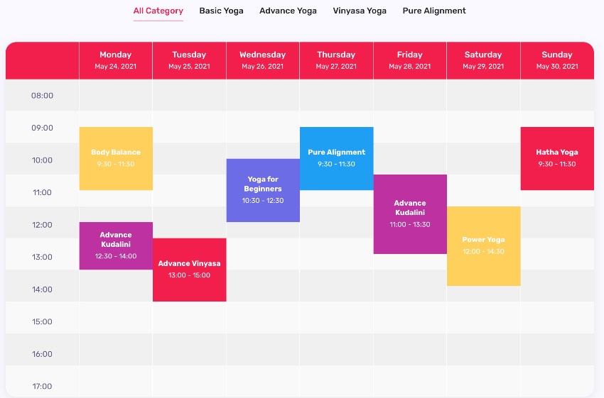 Quick Timetable For PHP
