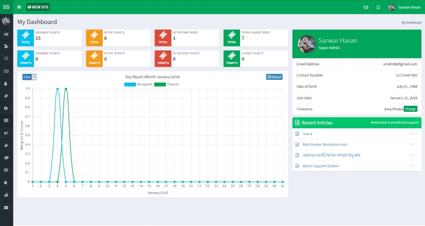 Best Support System-Live Web Chat & Client Desk & Ticket Help Centre