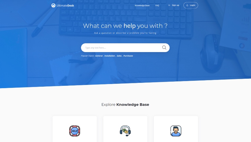 UltimateDesk - Support Ticket System with Knowledge Base & FAQ