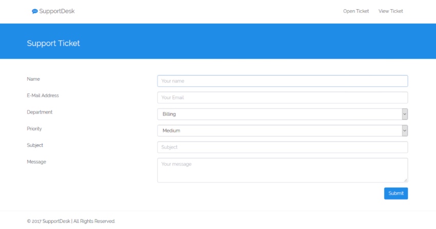SupportDesk - Support Ticket Management System